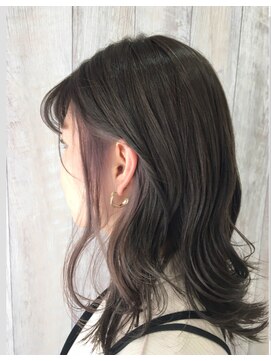 シエル 立川店(CIEL) イヤリングカラー×シルバーアッシュ×ロング【CIEL×maki】