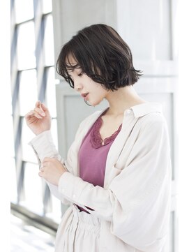 トティア 堀江(Totia) 【Totia堀江】春パーマ×外ハネボブ×ミントベージュ