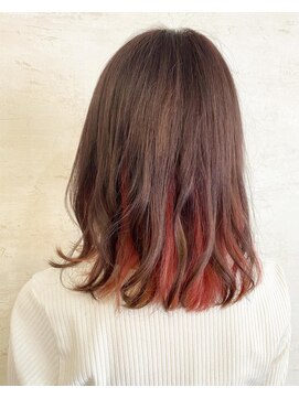 シェリッシュ ノース(Sheriche North) インナーカラー×コーラルピンク
