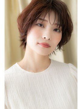 カバーヘア ブリス 川口(COVER HAIR bliss) シースルーバング艶ボルドークールショートZ川口20代30代40代