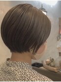 髪質改善ショート×グレージュ 20代30代40代 /下河原聡