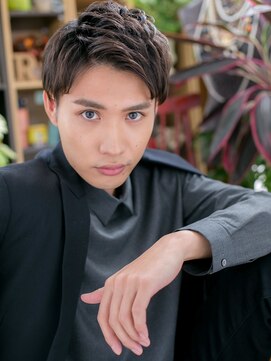 カバーヘア ブリス 北浦和(COVER HAIR bliss) アップバングダークアッシュフェードカットm北浦和20代30代40代