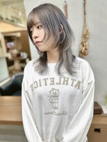 ディア(.eer)&nbsp;ミディアムボブウルフ×うさぎグレーアッシュ☆ケアブリーチ使用