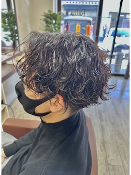 アート(art) センターパート×波巻きパーマ