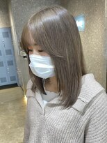 ミルクティーベージュダブルカラーケアブリーチハイライト
