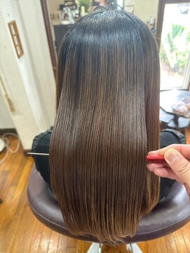 美容室 メザミー MESAMIES ブラウンナチュラル髪質改善サラツヤ髪トリートメント