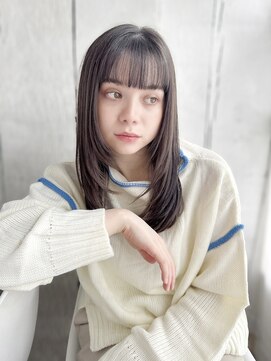 ナル 宇都宮(nalu) ワイドバングのストレートスタイル