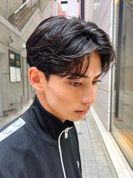 ガーデン 銀座(GARDEN) 艶センターパートニュアンスパーマダークアッシュ韓国マッシュ