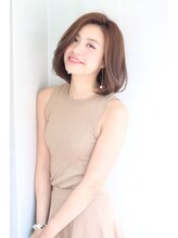 オーロ 塚口店(ORO)&nbsp;小顔ナチュラルボブ×透明感ブラウン