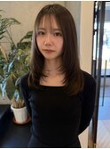 ◎韓国ヘアー顔周りレイヤーおくれ毛前髪新潟長岡宮関