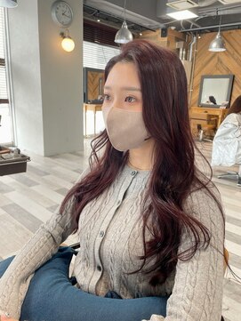 コル アサヒカワ(col asahikawa) 韓国レイヤーカット+髪質改善トリートメント+カラー
