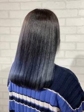 ビスイル 秋葉原店(Vis ill) 大人美人ハイレイヤーぱっつん前髪黒髪ロングワイドバンク小顔