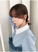 顔まわりカット/毛流れ/ボブ/結べるボブ