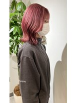 ラ ミュウ 八王子(LA.MIU)&nbsp;ボブ　チェリーピンク　レッド　くびれヘア