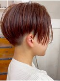 【SHARON】ツーブロックハンサムショート×アプリコットオレンジ
