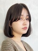 美髪大人ボブ内巻きボブまとまるボブ艶グレージュ