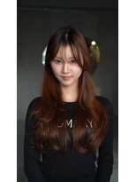 レノラ 本町(LENORA) 美髪ミディアムレイヤーカットデジタルパーマチェリーブラウン