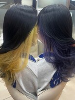 ブール 千歳烏山(bool) ブリーチインナーカラー/ツートン/イエロー/パープル