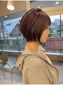 Theo /エメラルドアッシュ/ 巻き髪風パーマ/ショートレイヤ-