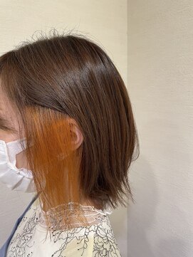 リアン 熊谷本店(Rien) イヤリングカラー×オレンジ