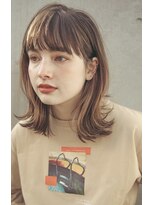 ガーデン タチカワ(garden tachikawa)&nbsp;フレンチガーリーシースルーバングニュアンスカラーロブヘア