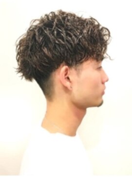 銀座マツナガ 浅草店 ツイストスパイラルパーマ黒髪ツーブロック７３アップバング