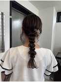 あみおろし ヘアアレンジ ヘアセット ロング 大阪梅田茶屋町