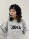 ウエット×ミディアムランダムカール