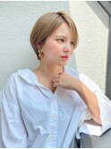 前髪長め大人ひし形ショート20代30代40代表参道