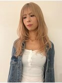 ハイトーンカラー レイヤーカット ケアブリーチ【天神/今泉】