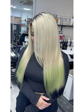 スワイ(SWAY) ベージュ×ライムグリーン