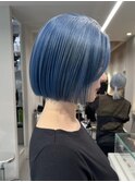 ラベンダーカラーブルーカラーパープルカラー顔周りレイヤー韓国