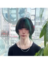 ワンズナゴヤ 名古屋栄店(ONE's NAGOYA) フェザーパーマブルーブラックスパイキーショートスペインカール