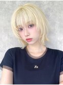 【La fith】外ハネボブ×顔周りレイヤー×ブリーチ×ハイトーン