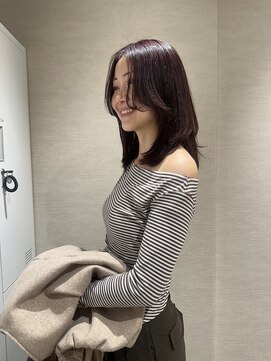 エレノア 四条烏丸店(Eleanor) 【村上】艶レッドブラウン×Medium low layer