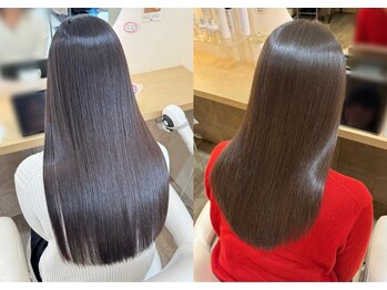 アコレ ミリュー 南草津店(ACCOLE milieu)の写真/【南草津】まっすぐ過ぎず自然に仕上げるストレート♪薬剤にもこだわりダメージレスに美髪を実現します★