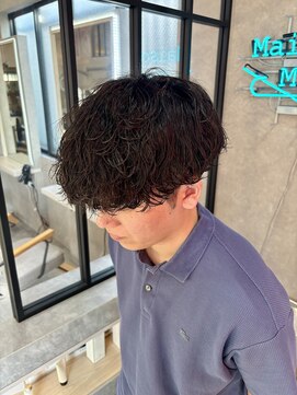 ムード カナザワ(mood kanazawa) 波巻きパーマ/刈り上げマッシュ