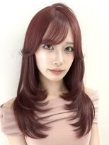 ヨロ 上野(YOLO)&nbsp;ハイライトカラーミルクティーベージュブリーチレイヤーカット