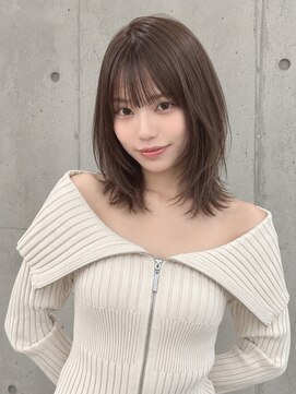 シー バイ ロンド 新宿(Sea by Lond) ワンホンレイヤ ー×ダークブルー[デジタルパーマ/ボブ/韓国]