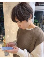 パプレ(PAPRE)&nbsp;【ヨシダノブト】ショート　チャコールグレーベージュ