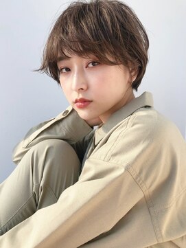 サロン(Salon) 大人可愛い 丸み小顔ショート ハイライト 艶イルミナカラー