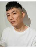 かき上げヘアマニッシュショートサイドグラデーション