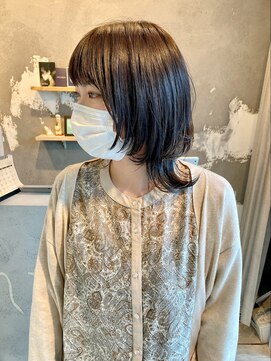 エイチヘア(h hair) 【hhair 四条大宮】ミディアムウルフ