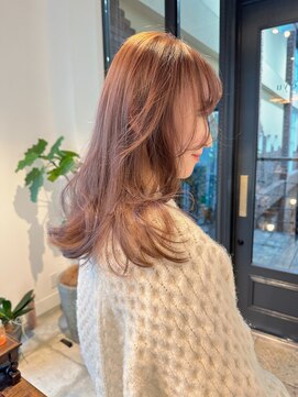 サロンドゥユウ(salon de yu) salon de yu/松原 加奈☆a/w layer hairピンクベージュ天神大名