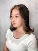 フェイスフレーミングカラー ミルクティーベージュ
