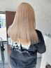 ＊ブリーチ2回で作る外国人風ハイトーン＋oggiottoTR＋顔周りカット￥29,700