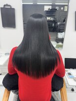 グラム 岡崎北店(gram)&nbsp;縮毛矯正＿ストレートパーマ＿ブルーブラック_トレンドカラー