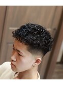 海外風ショートパーマ