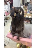 ふんわりカチモリハーフアップ♪