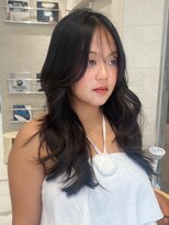 ピークアブー 原宿ハラカド(PEEK-A-BOO) 海外風レイヤー大人ハッシュカット黒髪シャギーおしゃれ染め